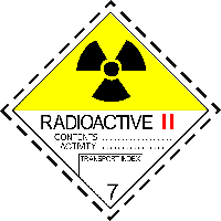 Знак - радиоактивные материалы